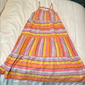 Colorful Striped Kids Dress